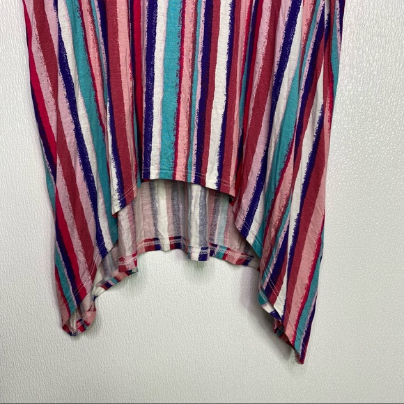 SEVEN7 Pink Striped Flowy Tunic Size Large - Picture 6 of 11